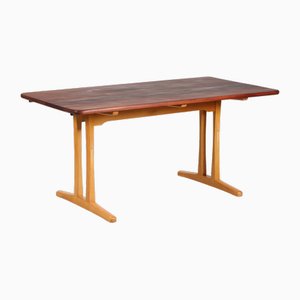 Shaker Table Modell C 18 aus Teak & Buche von Børge Mogensen für FDB Møbler, Dänemark, 1950er