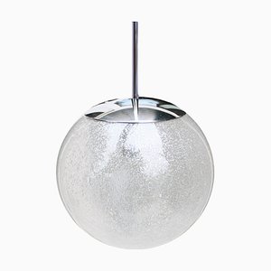 Glass Globe Bubble Teardrop Pendant Lamp attributed to Peill & Putzler, 1970s