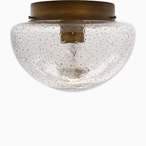 Petite Bronze Mushroom Shaped Glass Lamp, Germany, 1960s