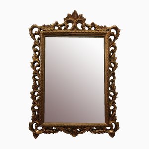 19th Century Mirror in Mercury Glass with Carved and Gilt Wood Frame