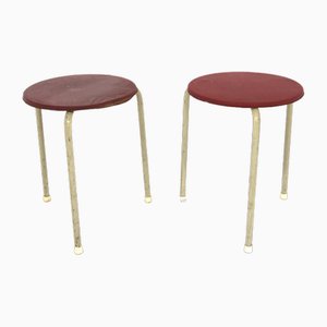 Set of Metal Stools, Sweden, 1950
