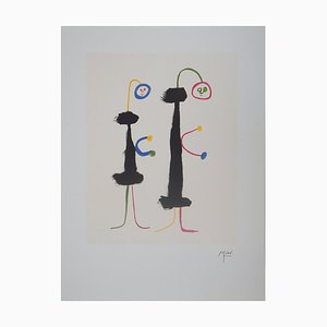 Joan Miro, Surreal Loving Couple, 1970s, Lithographie