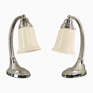 Viennese Bedside Lamps, 1910s, Set of 2