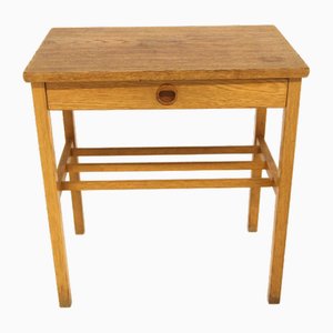 Oak Bedside Table, Sweden, 1960s