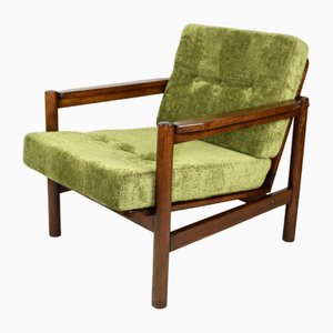 Vintage Armchair in Green Olive, 1970s