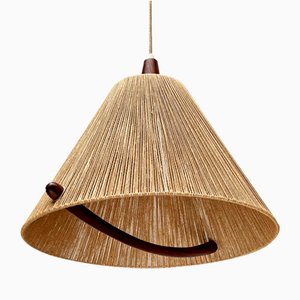 Mid-Century Type 324 Teak Pendant Lamp from Temde, 1960s