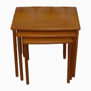 Teak Beistelltische von BRDR Furbo, 1960er, 3er Set