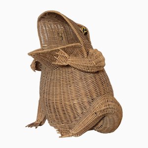 Frog-Shaped Wicker Basket by Olivier Cajan, 1970s