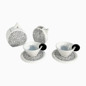 Espresso for 2 by L. Saccardo & M. Materassi for Mas Italy, 1980s, Set of 6