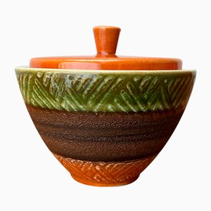 Bol Mid-Century en Poterie WGP avec Couvercle de Dümler & Breiden, Allemagne, 1960s