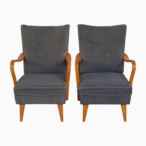 Bambino Armchairs in Birch attributed to Howard Keith for HK England, 1940s-1950s, Set of 2