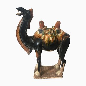 Chinese Camel Figure with a Sancai Glaze, 1960s