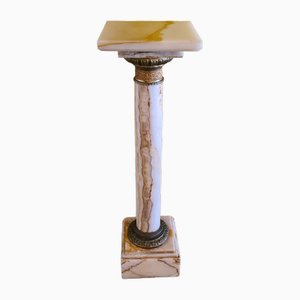 Pedestal de ónice con elementos de bronce, década de 1880