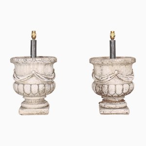 Stone Urn Table Lamps, 1920s, Set of 2