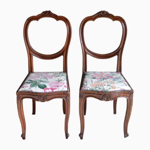 Art Deco Chairs in Mahogany, 1900s, Set of 2