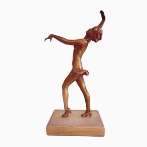 Art Deco Spelter Dancer Figurine, 1930s