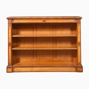 Satinwood Open Bookcase by C Hindley and Sons