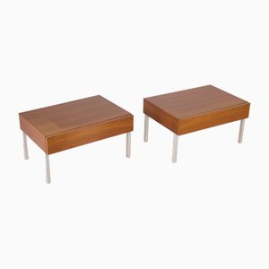 Comodini minimalisti, anni '70, set di 2