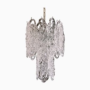 Lámpara de araña modelo Ragnatela de cristal de Murano atribuida a Mazzega, años 60