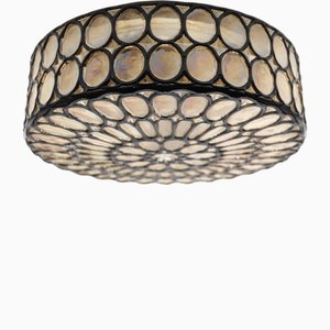 Round Ring Glass Flush Mount Ceiling / Wall Light from Limburg, 1960s