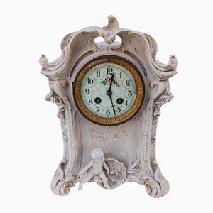 Large Art Nouveau Clock in Porcelain from Royal Dux, 1900s