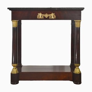 19th Century Mahogany and Bronze Console