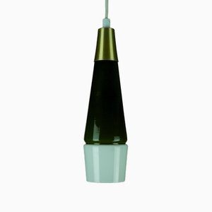 Lámparas colgantes de vidrio de Bent Severin para Bent Nordsted Design / Fyens Glassworks, Dinamarca, 1961. Juego de 2