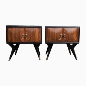 Italian Art Deco Bedside Cabinets in the style of Paolo Buffa, 1950s, Set of 2