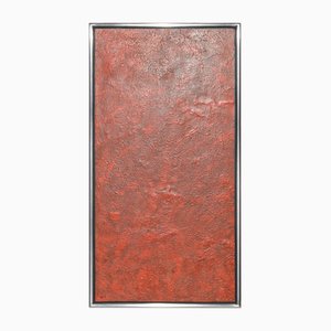 Decorative Panel in Red Scagliola and Handmade Steel Frame from Cupioli Living