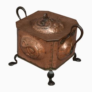 Arts and Crafts Copper Coal Bin, 1900s