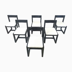 Vintage Brutalist Dining Chairs, 1970s, Set of 6