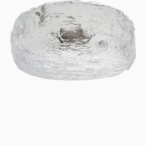 Ice Glass Flush Mount from Kalmar, Germany, 1960s
