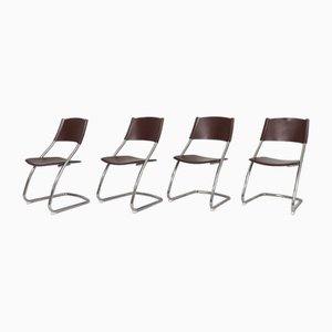 Cantilever Chairs, Italy, 1970s, Set of 4