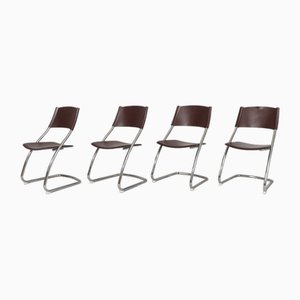 Chaises Cantilever, Italie, 1970s, Set de 4