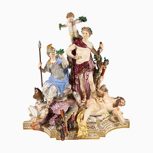 Grupo de figuras de porcelana de Meissen, década de 1860