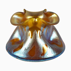 Art Nouveau Glass & Bronze Vase from Loetz, Former Austria-Hungary, 1900s
