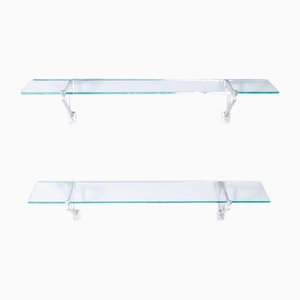 French Cast Aluminium Butchers Shelves, 1950s, Set of 2