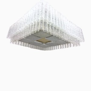 Large Glass Tube Ceiling Lamp from Doria, 1950s