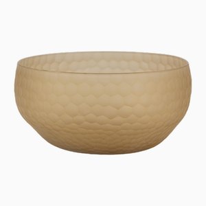 Italian Murano Glass Bowl in Amber