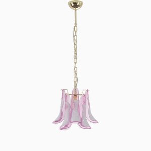 Petal Ceiling Lamp in Murano Glass Glass Color and White, 1990s
