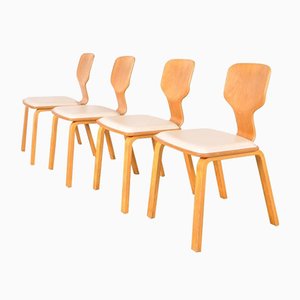 Japanese T-0635B Dining Chairs by Katsuo Matsumura for Tendo, 1982, Set of 4