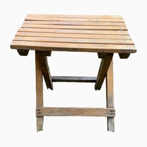 Taburetes plegables de madera, años 60