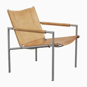 Fauteuil SZ02 en Cuir attribué à Martin Visser pour 't Spectrum, 1960s