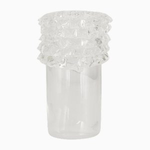 Murano Glass Vase in Puffed Crystal Color from Rostrato, Italy