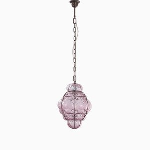 Lanterna Lamp in Murano Browded Amethyst Color, Italy, 1990s