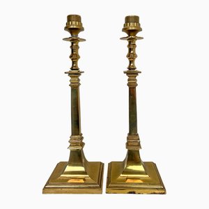 Empire Brass Table Lamps, 1970s, Set of 2