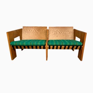 Brutalist Danish Two-Seater Oakwood Sofa by Tage Petersen for Wendelbo, 1960s