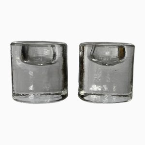 Arktia Glass Candleholders from Iittala, Finland, 1960s, Set of 2