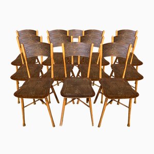 Bentwood Bistro Dining Chairs from J & J Kohn, 1880s, Set of 12