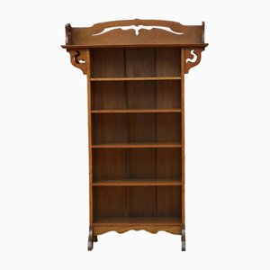 Arts and Crafts Oak Open Bookcase, 1900s